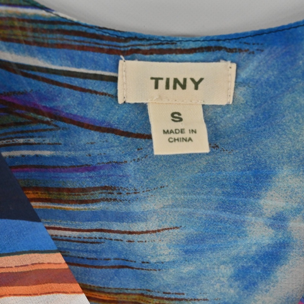 Anthropologie Tiny Sunburst Shift Dress Womens S Blue Cotton Boho Maximalist - Picture 6 of 8